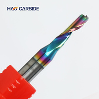 Fresa de carburo de un solo filo con recubrimiento DLC D4*12*50-D6, antiadherente, para aluminio, fresadora CNC, mecanizado de precisión