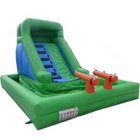 Grande structure gonflable de 30 pieds de haut avec deux pistes, qualité commerciale, PVC 0,55 mm, installation facile, garantie 3 ans pour les enfants