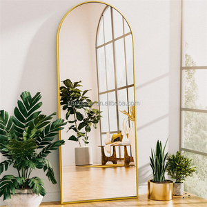 Custom Large Black <strong>Gold</strong> Aluminum Alloy Modern Arch Design Luxury Freestanding Full Length Body <strong>Long</strong> Dressing <strong>Mirror</strong> - Product Image 6