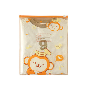 Cute Cartoon Storage Bag Transparent Zipper Clothes Organizer Lightweight Travel <b>Wardrobe</b> Portable Bag Rectangle Shape - Product Image 5