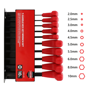 10pcs <b>T</b> Type Allen Wrench Set Industrial Grade Steel Hex <b>Key</b> Metric Measurement System - Product Image 3