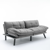 Sofá Minimalista Doble, Sofá de Dos Plazas, Tela de Lino, Sofá Cama Convertible, Fabricante de Bancos Sofá