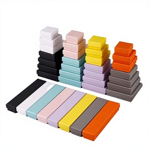 New Styles Cheaper <b>White</b> Grey Board Jewelry Packaging <b>Gift</b> <b>Box</b> UV Coated Embossing Sponge Liner Super Thin Recyclable Custom - Product Image 3