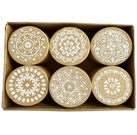 Lot de 6 tampons en caoutchouc vintage DIY à motifs floraux pour scrapbooking, loisirs créatifs et cadeaux