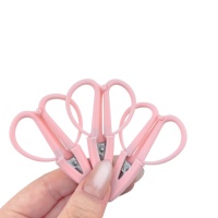 Ciseaux multifonctionnels miniatures en acier inoxydable rose clair 6,5 cm, accessoires de couture, broderie, DIY, point de croix