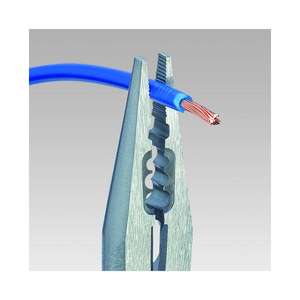 KNIPEX - 13 05 160 T Alicates para electricistas cromados, mangos con empuñaduras multicomponente, con fijación de correa integrada p - Product Image 4