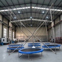 Trampoline à bungee YiBei en acier inoxydable moderne, design spacieux pour un plaisir maximal dans les parcs d'attractions, certifié CE