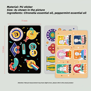 Patch anti-moustiques sans DEET en PU, motif dessin animé, à l'huile essentielle végétale pure, imperméable, longue durée 21H, écologique - Grande Vente - Product Image 3