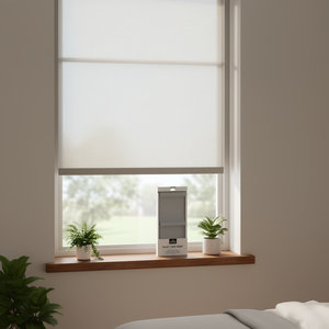 Persiana Romana Inteligente Smadh de Lino, 60x48 Pulgadas, Inalámbrica, con Filtro de Luz, Bluetooth, Decoración para el Hogar - Product Image 2