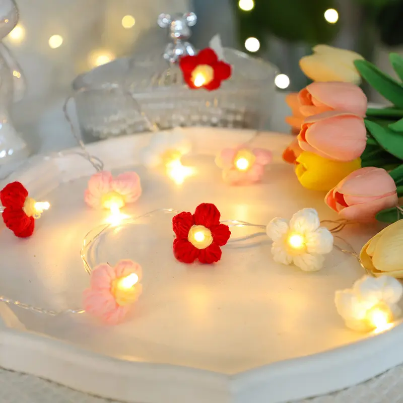 LED Floral String Lights for Home Decor Children's Birthday Party and Room Pendant Christmas Lights