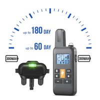 Wasserdichtes IP67 Wiederaufladbares Elektrisches Schock-Vibrations-Bellkontroll-Hundetrainingshalsband mit Fernbedienung 800m Reichweite & Erweiterbar auf 3 Hunde