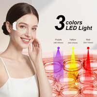 Appareil de beauté pour les yeux sans fil à micro-courant, masque oculaire portable rechargeable à LED 3 couleurs pour femmes