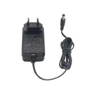 Kundenspezifischer AC-DC-Stromadapter 9 V DC EU-Stecker für 12 V 0,5 A 1 A 1,5 A 2 A LED-Streifenlicht CCTV-Kamerafräser LCD-Monitor 24 W max