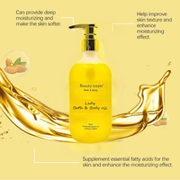 Gel douche corporel liquide hydratant parfumé aux herbes biologiques blanchissantes personnalisable, parfum Luzhou, bain moussant à la vitamine E 500ml
