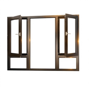 Fenêtre à battant en aluminium au design simple, isolée, à <span class=keywords><strong>double</strong></span> <span class=keywords><strong>vitrage</strong></span>, pour usage résidentiel, avec ouverture coulissante et horizontale - Product Image 1