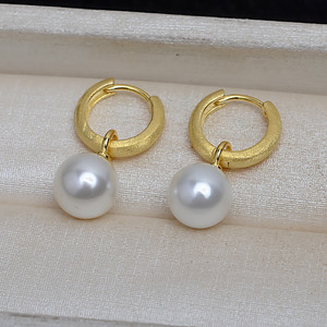 S925 Silver Female Earrings with 8-14 Pearl Matte Finish DIY Accessories Empty <b>Tray</b> 4142 Jewelry Findings - Product Image 4