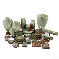 Walnoot houten mannequin nek display standaard juwelierszaak ring en armband dienblad display rek juwelenhouder Guangdong
