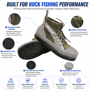 <span class=keywords><strong>Chaussures</strong></span> de pêche en eau 5MM Rock Reef, antidérapantes, imperméables, semelle en feutre, clous en acier, <span class=keywords><strong>chaussures</strong></span> aquatiques professionnelles pour hommes, <span class=keywords><strong>chaussures</strong></span> de pêche en mer pour l'extérieur - Product Image 5