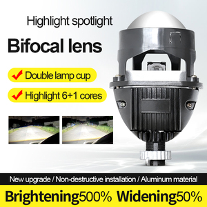 Xenplus Factory Wholesale Super Bright 50w 6500K 2.5 Inch Car High Beam Bi Led Projector Lens With Led Laser Light Accessories - Product Image 4