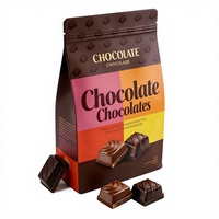 Sacs d'emballage en aluminium durable pour en-cas, chocolat, bonbons, sacs debout avec fermeture éclair, effet mat, sacs d'emballage pour café