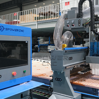 Máquina CNC para Fabricación de Muebles de Panel, Router CNC 1325 2040 1240 con ATC para Madera, Puertas, Carga y Descarga Automática