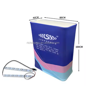 Meja Resepsionis Aluminium Kustom Berkualitas Tinggi, Meja Promosi PVC Portabel, Meja Pameran, Display Iklan Ruiqi Mudah - Product Image 6