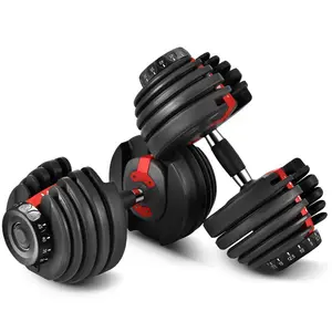 Wholesale Free weights body building custom logo 24kg 40kg For Body Building Custom Men Women Adjustable Dumbbells Set