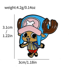 Bán Buôn Dễ Thương Phim Hoạt Hình Mềm Men Pin <span class=keywords><strong>6</strong></span> Thiết Kế Thả Anime Nhân Vật Phù Hiệu Kim Loại Cho Món Quà - Product Image 4