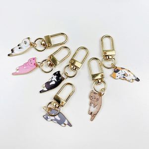 Wholesale Custom Anime Metal Keychain <b>Key</b> Ring Souvenir Metal Kids Lovely Cat Cartoon <b>Key</b> <b>Chain</b> - Product Image 2