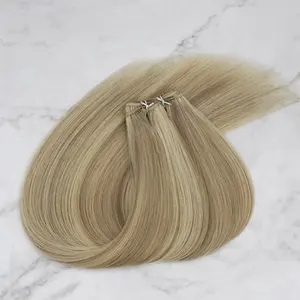 Changshunfa Best Verkopende Nieuwe Dubbele Getrokken Platte Inslag Russische Remy Human Hair Weave Inslag Haarverlenging