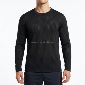 T-shirt sportiva da <span class=keywords><strong>uomo</strong></span> personalizzata all'ingrosso in mesh, vestibilità ampia, stampa digitale, <span class=keywords><strong>a</strong></span> maniche lunghe - Product Image 2