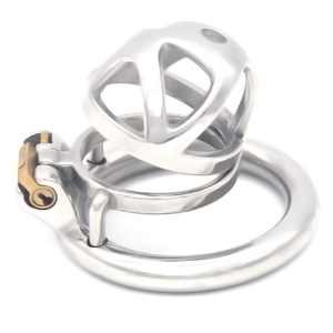 Jaula de <span class=keywords><strong>castidad</strong></span> para hombre, dispositivo de pájaro hueco, <span class=keywords><strong>candado</strong></span> de acero inoxidable 304, restricción, juguete sexual para adultos - Product Image 1
