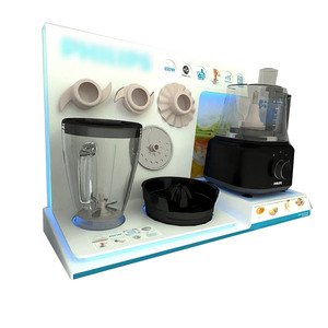 Durable Wood Countertop <b>Display</b> Rack Custom Retail <b>Stand</b> Supplier Pre-Assembled <b>for</b> Electric Oven Store <b>Display</b> in Vietnam - Product Image 5