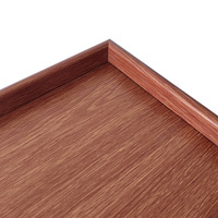 Assiette de service rectangulaire en bois MDF Plateaux de stockage des aliments pour le dîner sur le canapé et l'utilisation du comptoir de cuisine