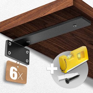 Hochbelastbare 6-Zoll Schwarze L-förmige Regalhalterung Schwerlast für Schweberegale Hochwertige Blechbearbeitung <span class=keywords><strong>China</strong></span> - Product Image 6