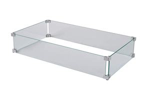 <span class=keywords><strong>Set</strong></span> di caminetti per interni esterni <span class=keywords><strong>accessori</strong></span> per <span class=keywords><strong>caminetto</strong></span> in vetro rettangolare personalizzato modello quadrato di protezione del vento - Product Image 3