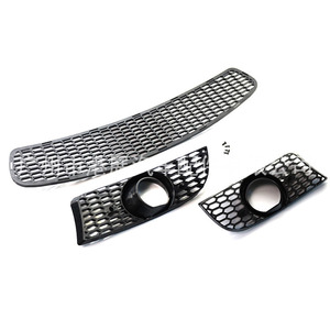 Bmw 3 Series E90 E92 E93 Front Bumper Lower Grille Fog <b>Light</b> Frame Three Piece Kit Honeycomb Perforated Abs Plastic - Product Image 2