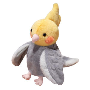 Jouets en peluche en gros, nouveaux jouets en peluche mignons de dessin animé, oiseau <span class=keywords><strong>perroquet</strong></span>, marionnette à main, poupée en peluche, rembourrage en coton PP, cadeau d'anniversaire interactif joyeux - Product Image 1