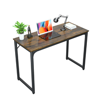 Bureau d'ordinateur ergonomique en bois, poste de travail compact, table de jeu pour la maison, le bureau ou la chambre
