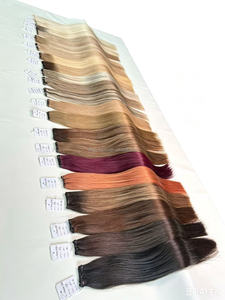 Extensions de cheveux humains vierges doublement étirés Genius Weft, 50g, cheveux naturels bruts, trame fine invisible nouée à la main, prêtes à être expédiées - Product Image 5