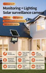 Telecamera Wireless V380 Eseecloud con Controllo Remoto APP, 300W, 4G o WIFI, Sensore di Movimento PIR, Impermeabile IP65, Lampione Solare - Product Image 4