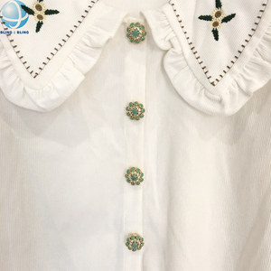 Trang trí Rhinestone nút bao gồm phụ nữ áo sơ mi nút Jewel phù hợp với đám cưới phụ kiện trượt trên nút bao gồm - Product Image 2