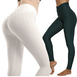 Wholesale Ladies Colorful Fitness Tight Jacquard <strong>Bubble</strong> Pants High Waist <strong>Booty</strong> Scrunch Yoga Pants <strong>Leggings</strong> 7 Sizes - Product Image 1