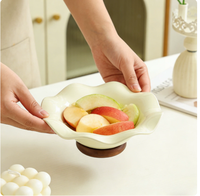 Lotusblad Keramische Creatieve Fruit- & Antiek Snoep Opbergborden - Luxe Woningdecoratie voor Woonkamer, Salontafel en Hotels