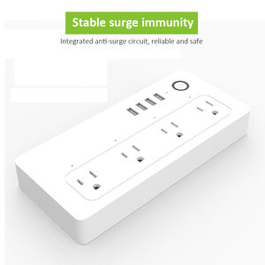 Smart Wifi Power Strip Überspannung schutz Mehrere Steckdosen 4 USB-Anschluss Sprach steuerung für Amazon Echo Alexa Google Home Timer - Product Image 2