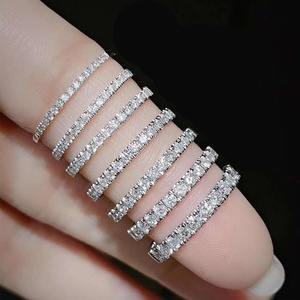 Igi แหวนหมั้นเพชรสำหรับผู้ใหญ่14K 18K ทองทรงกลมตัด VVS เครื่องประดับชั้นดีสำหรับงานแต่งงานได้รับการรับรองจากแล็บ - Product Image 1