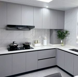 Juego completo de gabinetes de cocina modernos de madera maciza de alta calidad personalizados para un diseño de cocina lujoso - Product Image 6