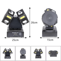 Projecteur LED à double tête Gecko 120W OEM/ODM d'usine, faisceau laser, stroboscope, tête mobile DMX512, activé par le son pour KTV, bar, fête