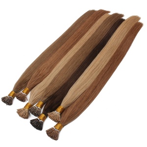 Calidad superior 20 22 24 26 28 pulgadas Bonos de queratina Virgen sin procesar Eslavo doble dibujado Extensiones de cabello rus - Product Image 4