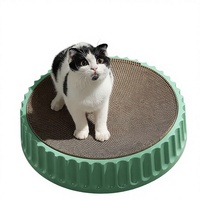 Papan Garukan Kucing dari Kertas Bergelombang PP Berdensitas Tinggi, Dua Fungsi, Tempat Tidur dan Pengasah Kuku, Mainan Kucing, Kompas
